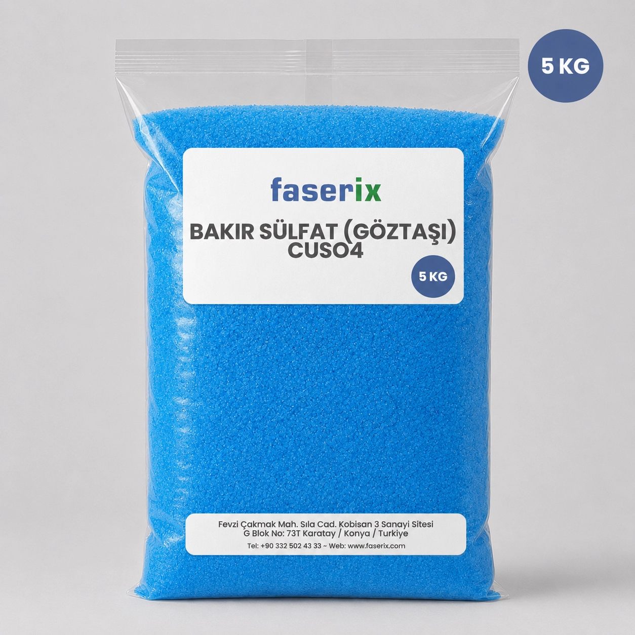 Bakır Sülfat (Göztaşı) CuSO4 - 5 Kg
