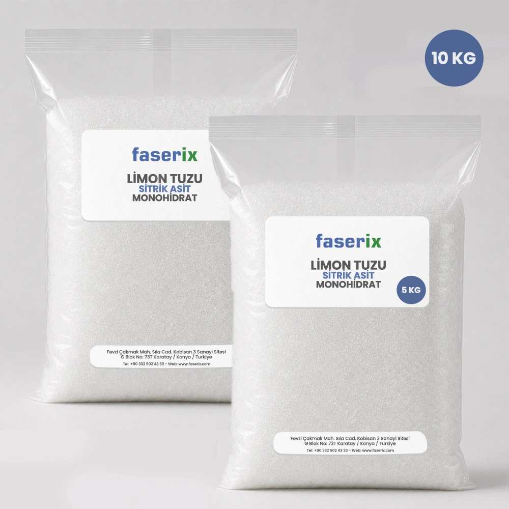 faserix - Limon Tuzu Sitrik Asit Monohidrat 10 Kg