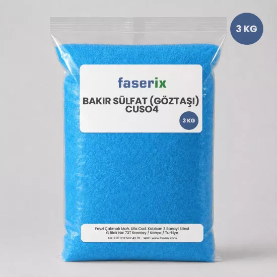Faserix Bakır Sülfat (Göztaşı) CuSO4 - 3 Kg