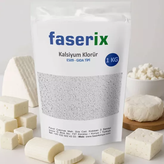 faserix Kalsiyum Klorür(E509 Gıda Tipi) 1 Kg
