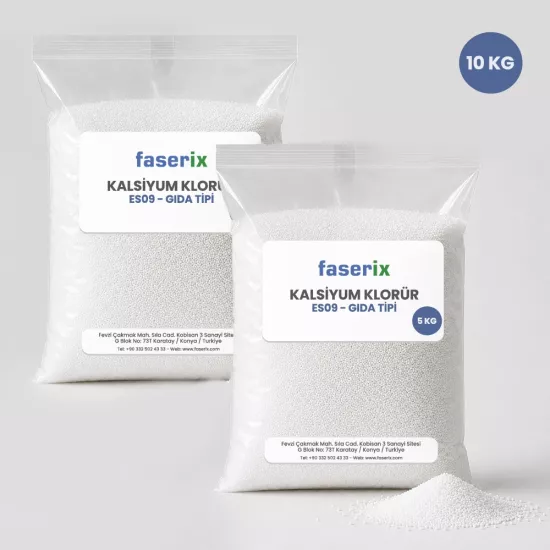 faserix Kalsiyum Klorür(E509 Gıda Tipi) 10 Kg