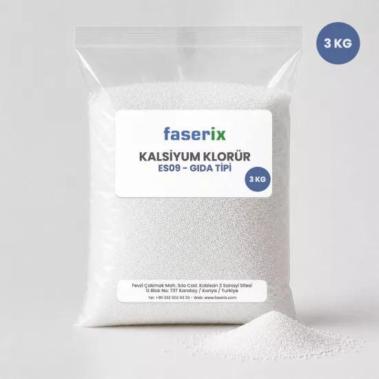 faserix Kalsiyum Klorür(E509 Gıda Tipi) 3 Kg