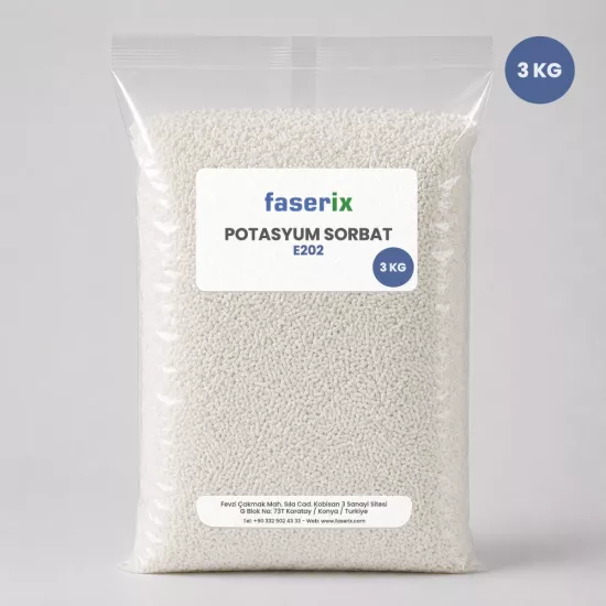 faserix - Potasyum Sorbat E202 - 3 Kg