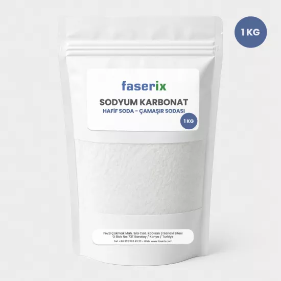 faserix Şişecam Çamaşır Sodası Sodyum Karbonat (Hafif Soda) 1 Kg