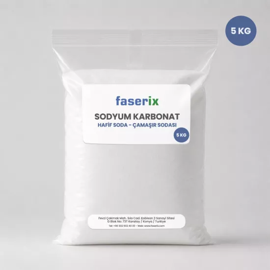 faserix Şişecam Çamaşır Sodası Sodyum Karbonat (Hafif Soda) 5 Kg