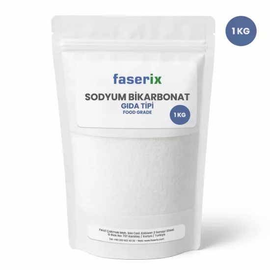 faserix Sodyum Bikarbonat (Şişecam) İngiliz Karbonatı Gıda Tipi 1 Kg