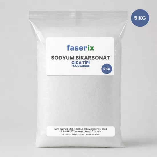 faserix Sodyum Bikarbonat (Şişecam) İngiliz Karbonatı Gıda Tipi 5 Kg